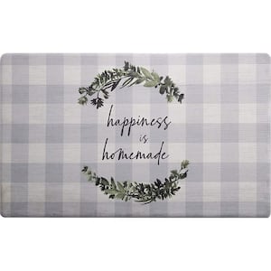 Cloud Comfort Multi-Colored Happy is Homemade 36 in. x 20 in. Indoor Anti-Fatigue Kitchen Mat