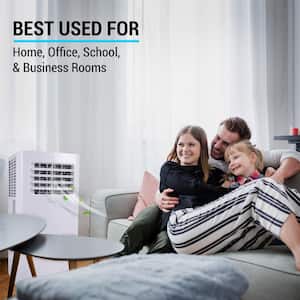10,000 BTU Portable Air Conditioner Cools 300 Sq. Ft. with Dehumidifier, Fan Modes and Window Mounting Kit in White