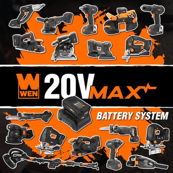 WEN 20667BT 20V Max Cordless Brushless Jigsaw (Tool Only – Battery