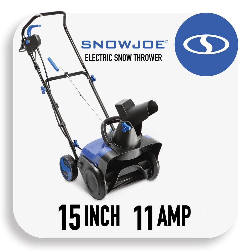 Snow Joe 15 in. 11 Amp Single-Stage Electric Snow Blower SJ615E The Home  Depot
