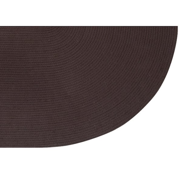 Alpine Collection 3-Piece Chocolate Solid Braid Rug Set - (36 in. x 54 in. : 18 in. x 54 in. : 18 in. x 28 in.)