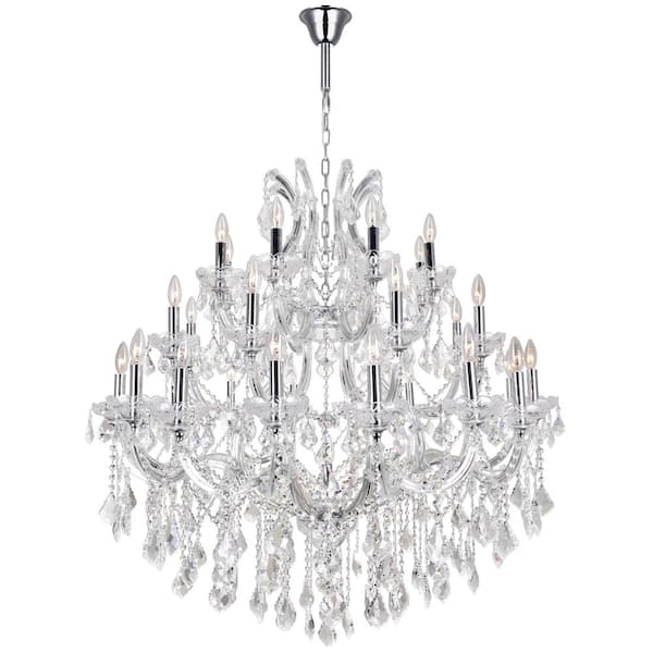 CWI Lighting Maria Theresa 33 Light Up Chandelier With Chrome Finish ...