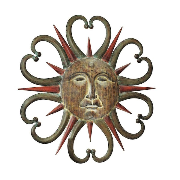 Design Toscano 28 in. x 28 in. Dance of the Sun Metal Wall Sculpture
