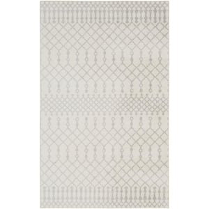 Astra Machine Washable Ivory 3 ft. x 5 ft. Moroccan Transitional Kitchen Area Rug