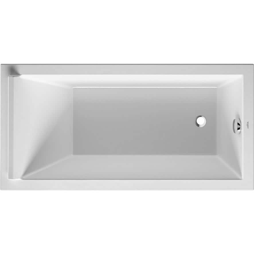 Starck 59" White Acrylic Drop-In Soaking Bathtub