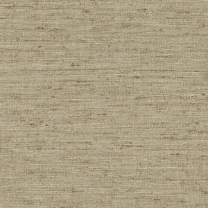 Bennie Brown Faux Grasscloth Vinyl Strippable Roll Wallpaper (Covers 60.8 sq. ft.)