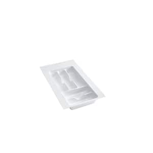 2.375 in. H x 11.5 in. W x 21.25 in. D Small White Cutlery Tray Drawer Insert