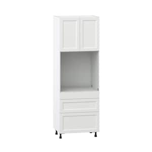 Alton Painted 30 in. W x 89.5 in. H x 24 in. D in White Shaker Assembled Single Oven Kitchen Cabinet with Drawers