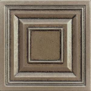 Custom Bronze Semi Polished 4 in. x 4 in. Hand Made Metal Insert Decorative Accent Wall Tile (4-Piece/Case