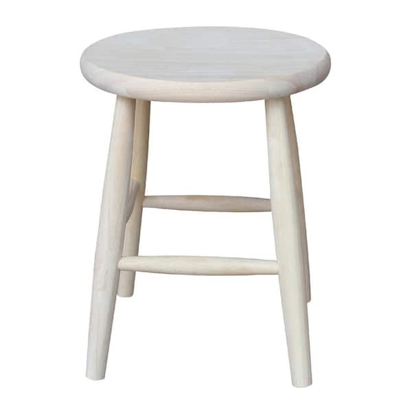 18 in. Unfinished Wood Bar Stool