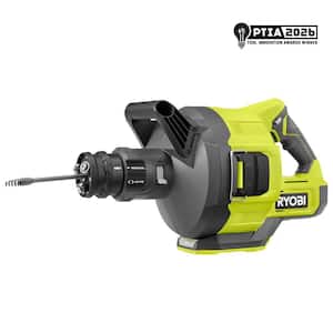 ONE+ 18V Cordless Drain Auger with 35 ft Cable, LED Light, Auto Feed/Retract, Cable Lock, Enclosed Drum (Tool Only)