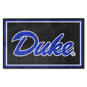 Duke Blue Devils Black 4 ft. x 6 ft. Plush Area Rug