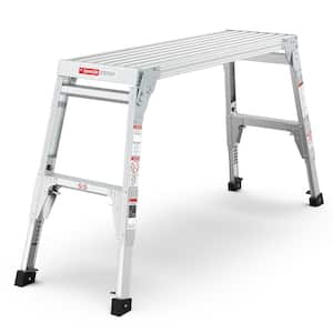 1-Step 9 ft. Reach Thickened Aluminum Step Stool, Type II 225 lb. Load Capacity with Telescopic Leg
