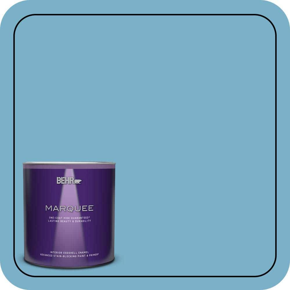 1 qt. #M490-4 Frisky Blue One-Coat Hide Eggshell Enamel Interior Paint & Primer price history on PriceWatchPro