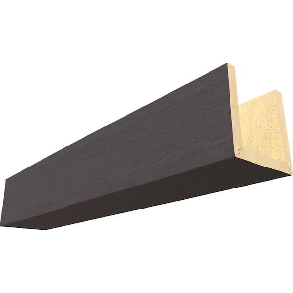 Ekena Millwork Endurathane 8 in. H x 10 in. W x 14 ft. L Rough Cedar Sangria Faux Wood Beam
