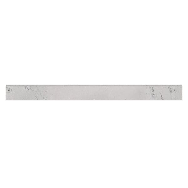 J COLLECTION 49 in. Cultured Marble Backsplash in Icy Stone