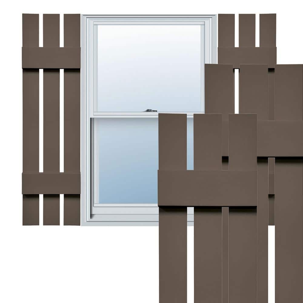 Lifetime 12 in. W x 47 in. H Vinyl Board and Batten Shutters Pair in French Roast price history on PriceWatchPro