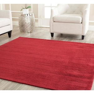 Himalaya Red 6 ft. x 6 ft. Square Solid Gradient Area Rug