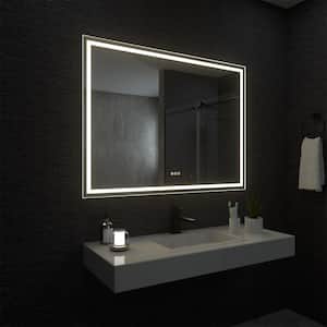 48 in. W x 36 in. H Rectangular Frameless LED Wall Bathroom Vanity Mirror