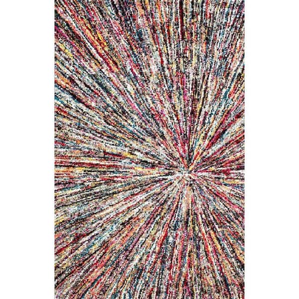 nuLOOM Samira Striped Bohemian Multi 5 ft. x 8 ft. Area Rug