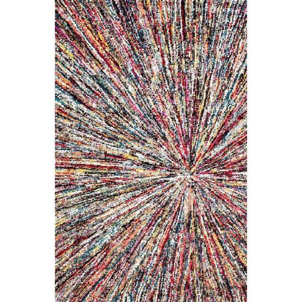 nuLOOM Samira Striped Bohemian Multi 8 ft. x 10 ft. Area Rug