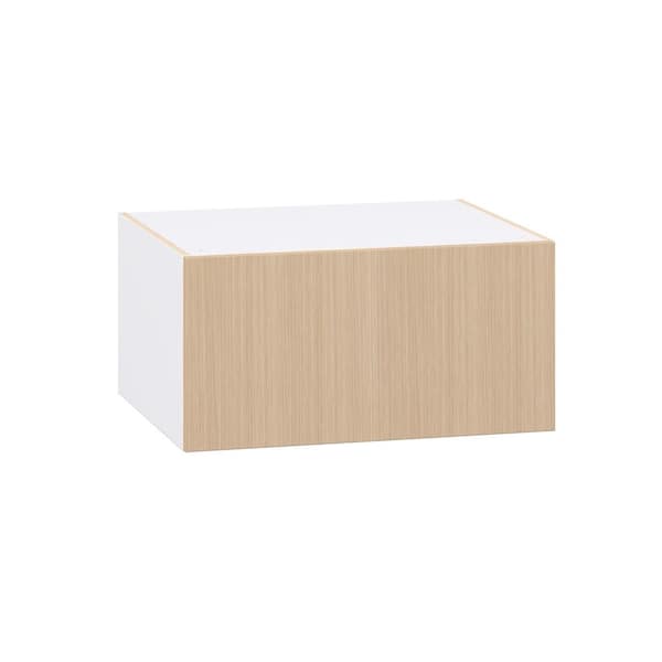 J COLLECTION Timberline 30 in. W x 24.5 in. D x 15 in. H Assembled Shaker Wall Bridge Kitchen Cabinet in Mojavi Oak with Lift Up Door