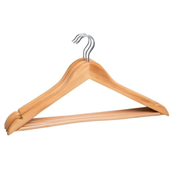 Natural Wood Shirt and Dress Kids Hangers 10-Pack