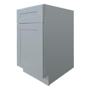 21 in. W x 24 in. D x 34.5 in. H Assembled Plywood Base Kitchen Cabinet in Gray Painted with Soft Close