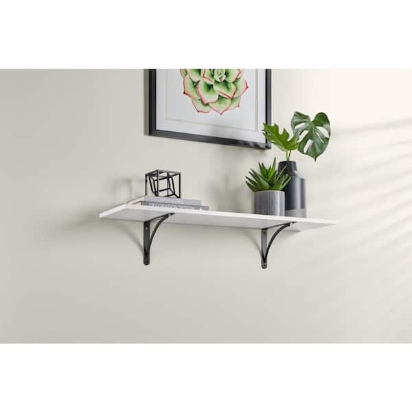 StyleWell 6 in. x 8 in. Black Classic Arch Decorative Shelf Bracket  27790PKLHD - The Home Depot