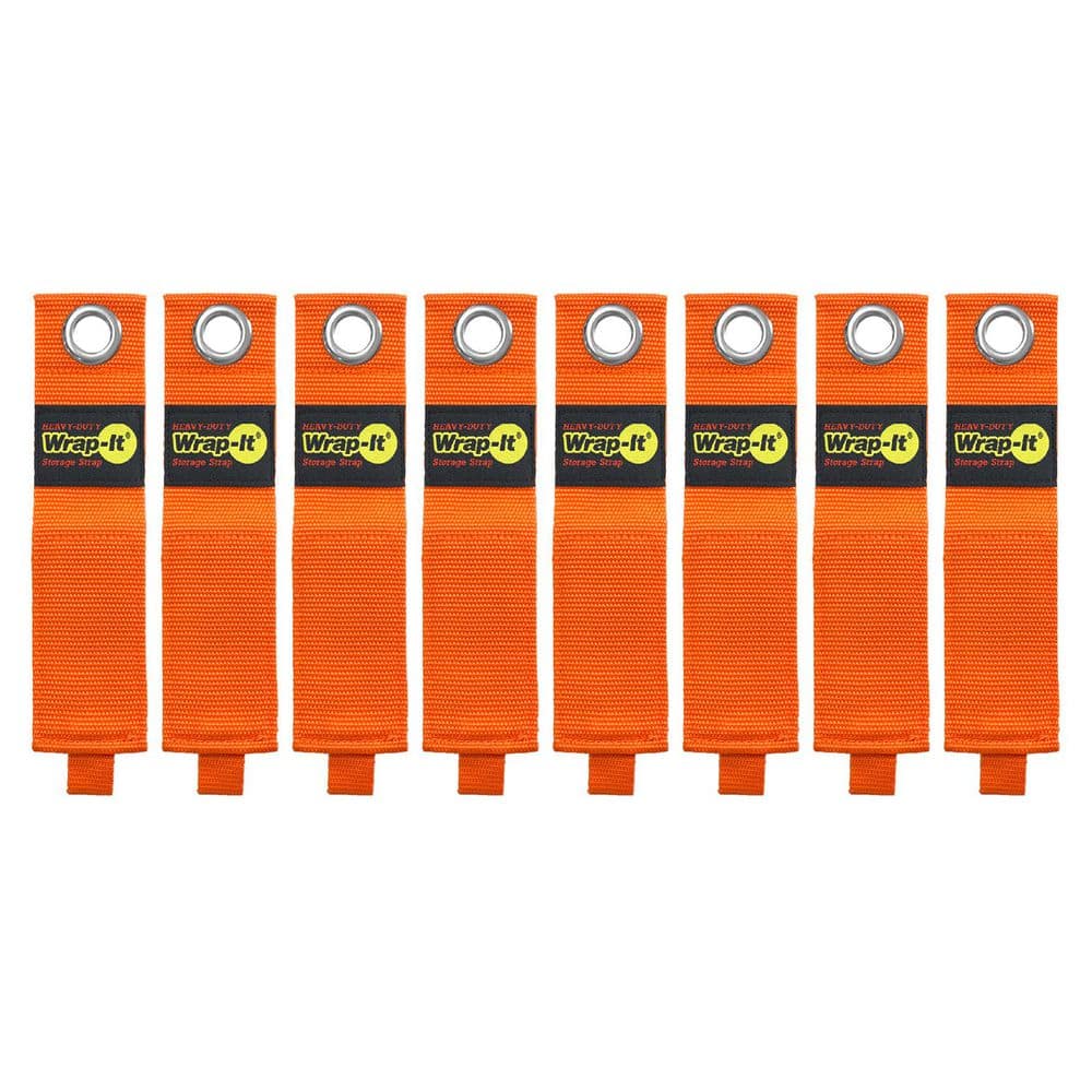 17 in. Blaze Orange Heavy-Duty Hook and Loop Hanging Storage Straps with Grommet (8-Pack) price history on PriceWatchPro