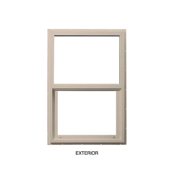 Ply Gem 23.5 in. x 35.5 in. Select Series Single Hung Vinyl Sand Window with HPSC Glass and Screen Included
