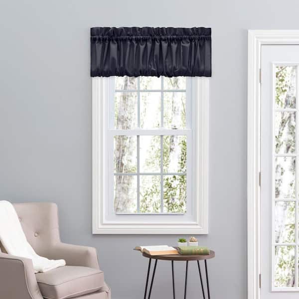 Ellis Curtain Stacey 15 in. L Polyester/Cotton Balloon Valance in Navy