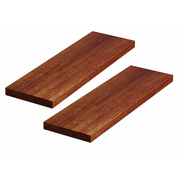 Unbranded 24 in. W x 6.7 in. D Dark Brown Floating Shelves Decorative Wall Shelf (Set of 2)