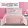 JUICY COUTURE Texture 6-Piece Reversible Pink/Gray Microfiber Twin  Comforter Set JYZ015236 - The Home Depot