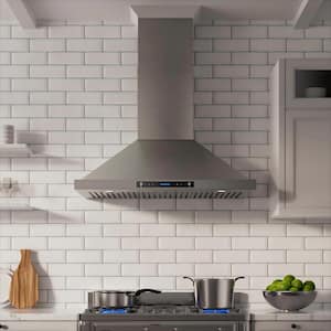 36 in. 600 CFM Convertible Wall Mount Range Hood in Stainless Steel with Intelligent Gesture Sensing and Charcoal Filter