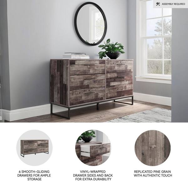 Reviews for Signature DESIGN BY ASHLEY Neilsville Gray 6 Drawer 59 in.  Dresser | Pg 1 - The Home Depot