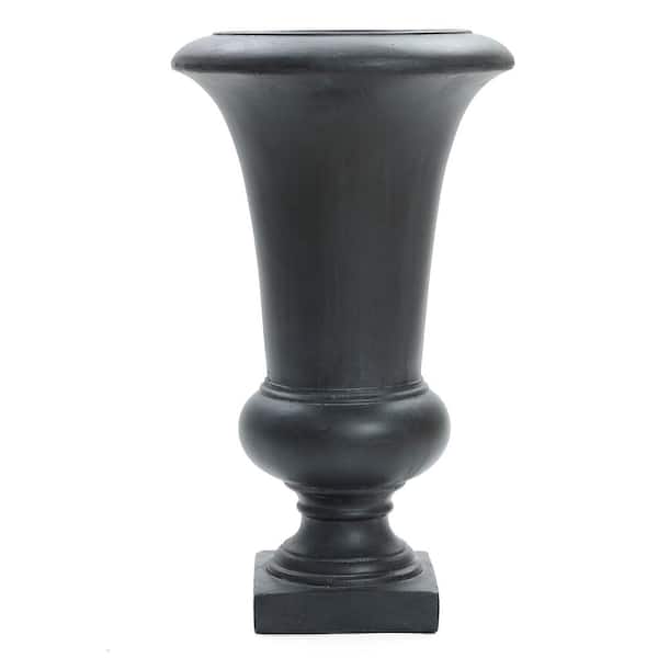 LuxenHome 13.13 in. W x 22.75 in. H Gray Slim Clay Decorative Pot