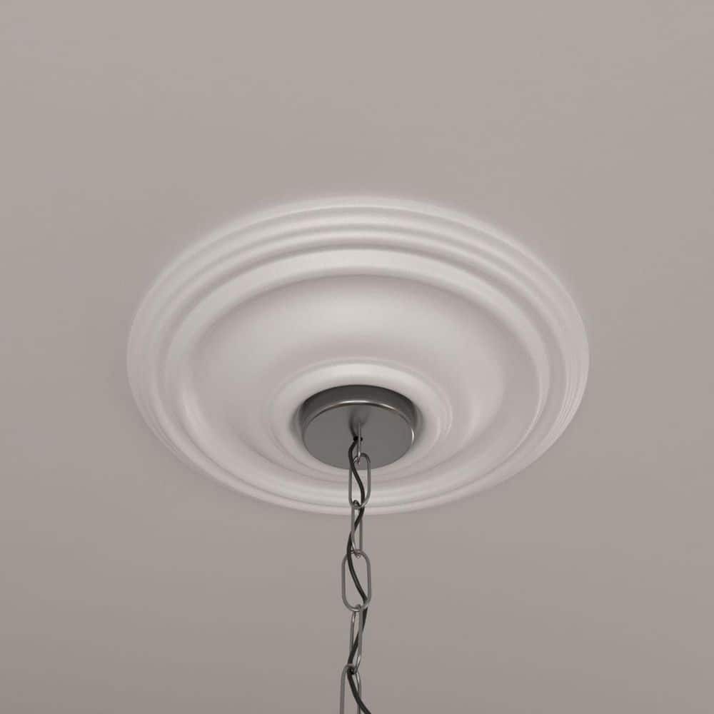 Primed Gray Composite Traditional Ceiling Medallion 14.75"