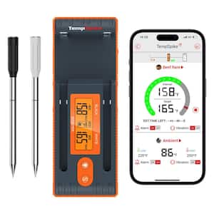 2-Probe 500 ft. Truly Wireless Meat Thermometer, Red, Bluetooth Meat Thermometer for Grilling and Smoking