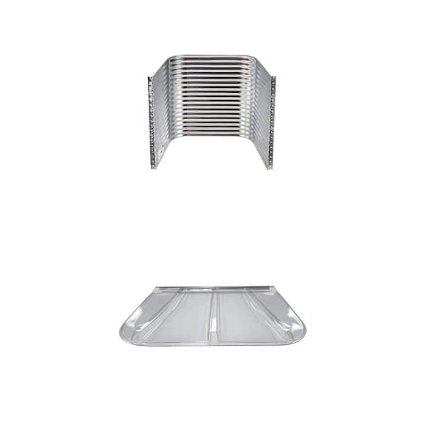 50 in. x 36 in. x 48 in. Steel Egress Window Well and 52 in. x 37 in. Window Well Cover