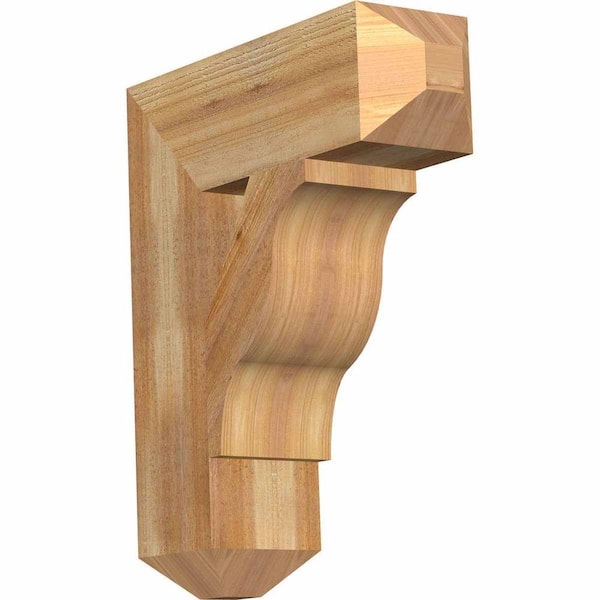 Ekena Millwork 6 in. x 24 in. x 20 in. Western Red Cedar Funston Craftsman Rough Sawn Bracket
