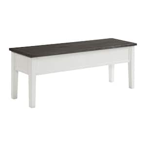 Jamison Gray Dining Bench Backless with Storage 50 in.