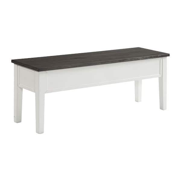 Picket House Furnishings Jamison Gray Dining Bench Backless with Storage 50 in.