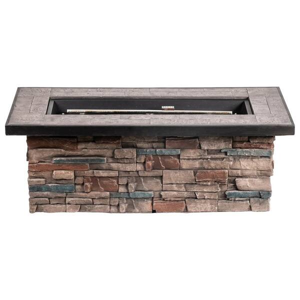 Uixe 18 in. H Brown Rectangular Engineered Stone Outdoor Fire Pit Table  GMI-TM181105 - The Home Depot