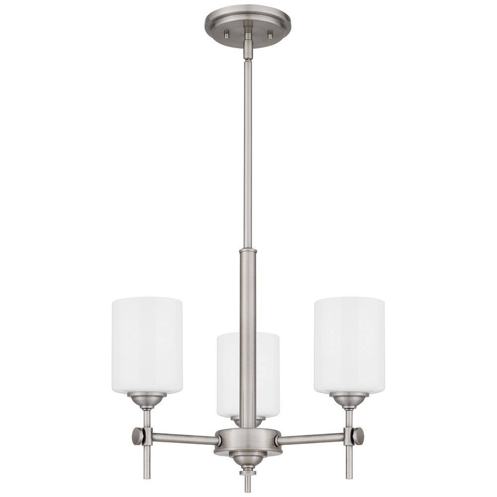 Aria 17" Polished Nickel and Glass 3-Light Pendant