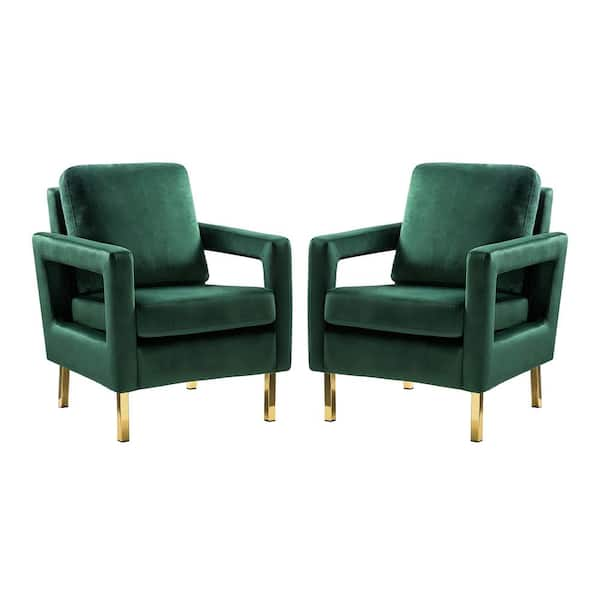 Green velvet chair discount wayfair