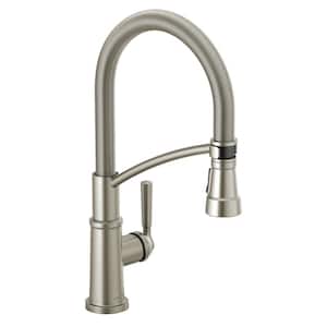 Westchester Single-Handle Pull-Down Sprayer Kitchen Faucet with Spring Spout in Stainless