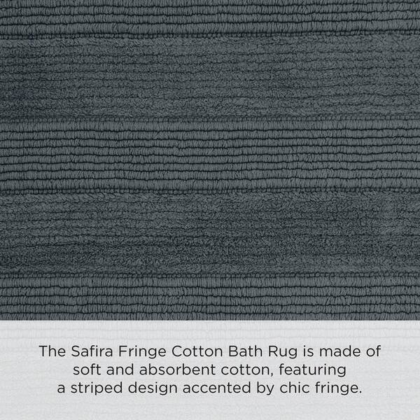 French Connection Safira Fringe 2 Piece Cotton Bath Rug Set