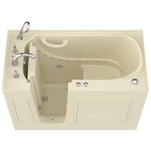 HD Series 26 in. x 53 in. Left Drain Quick Fill Walk-In Air Tub in Biscuit