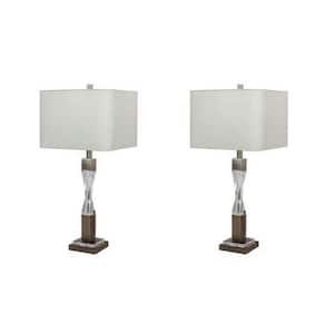 Martin Richard 30 in. Brushed Steel Table Lamp (2-Pack)